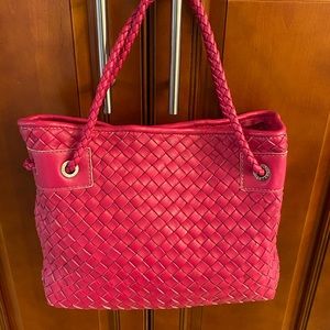 RARE Dooney and Bourke Woven Leather Tote